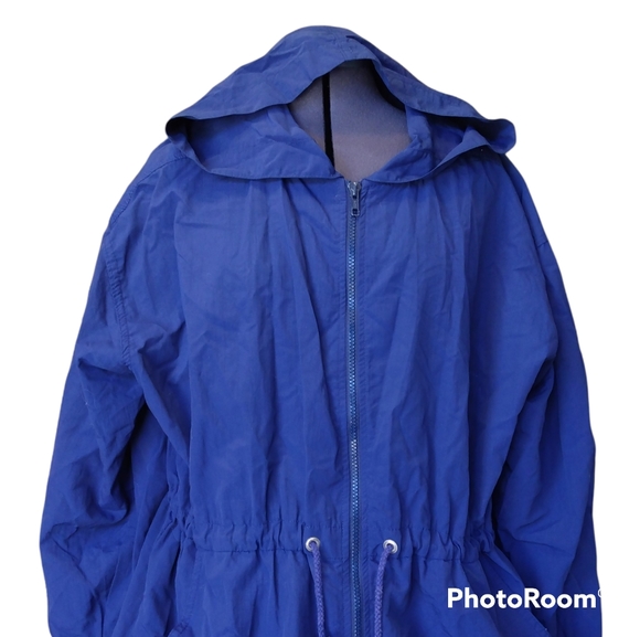 Express Athlétique blue hooded jacket, M - Picture 3 of 7